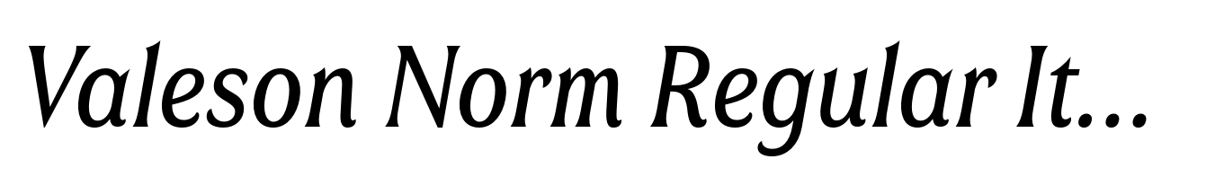 Valeson Norm Regular Italic